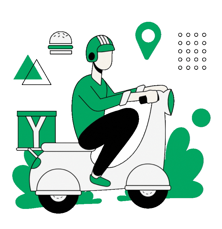 Delivery bike man