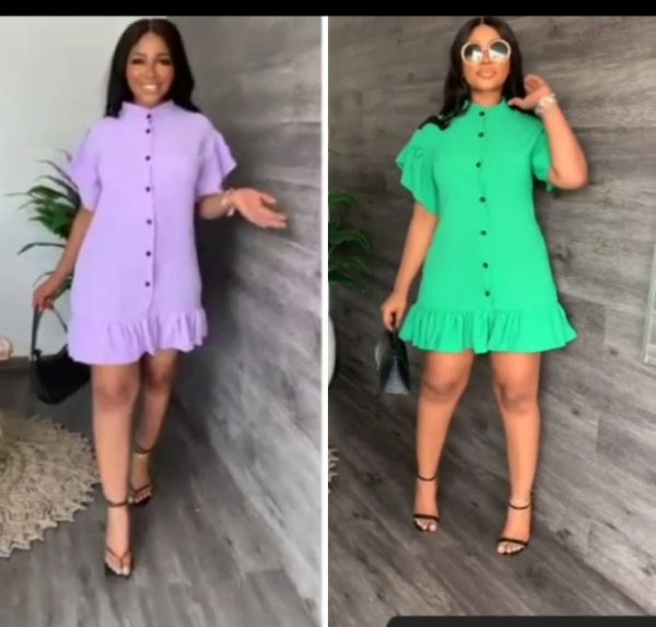 Lemon green short gown